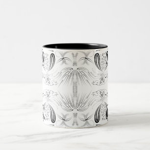 Caneca De Café Em Dois Tons Branca-branca-escura-artística