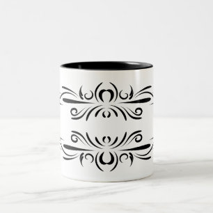 Caneca De Café Em Dois Tons Branca-branca-escura-artística