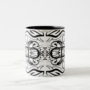 Caneca De Café Em Dois Tons Branca-branca-escura-artística
