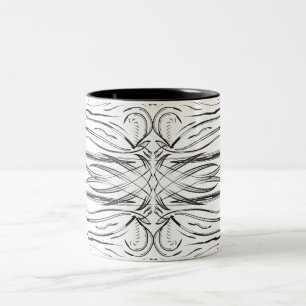 Caneca De Café Em Dois Tons Branca-branca-escura-artística