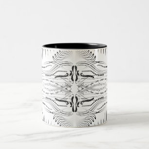 Caneca De Café Em Dois Tons Branca-branca-escura-artística