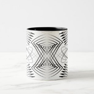Caneca De Café Em Dois Tons Branca-branca-escura-artística