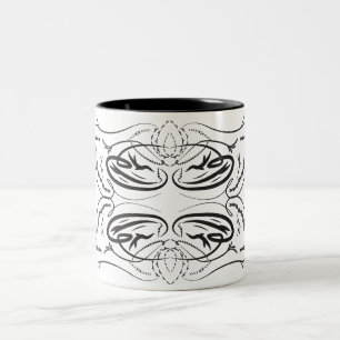 Caneca De Café Em Dois Tons Branca-branca-escura-artística