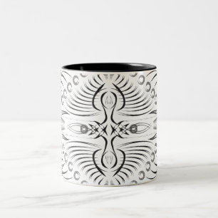 Caneca De Café Em Dois Tons Branca-branca-escura-artística