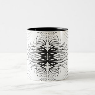 Caneca De Café Em Dois Tons Branca-branca-escura-artística