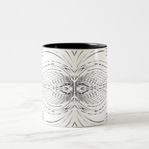 Caneca De Café Em Dois Tons Branca-branca-escura-artística