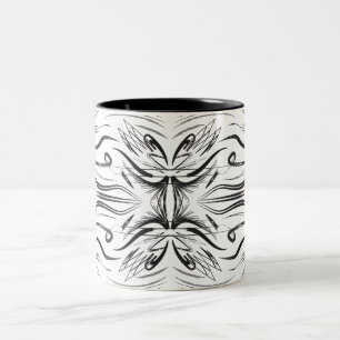 Caneca De Café Em Dois Tons Branca-branca-escura-artística
