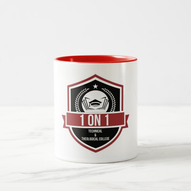 Caneca De Café Em Dois Tons Branco/Vermelho 1 em 1 TNTC Mug (Centro)