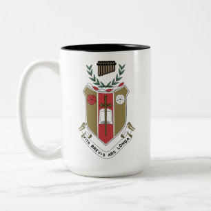 Caneca De Café Em Dois Tons Brasão da Fraternidade Musical Sigma Alpha Iota