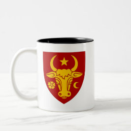 Caneca De Café Em Dois Tons Brasão de armas da Moldávia