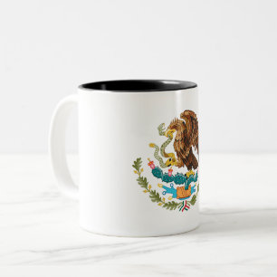 Caneca De Café Em Dois Tons brasão de armas do país México símbolo emblema ban