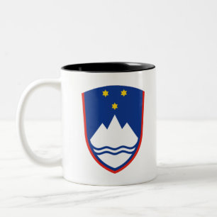 Caneca De Café Em Dois Tons brasão de slovenia