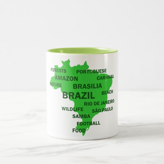 Caneca De Café Em Dois Tons Brasil (Centro)