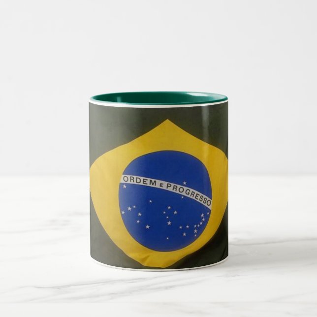 Caneca De Café Em Dois Tons Brasil - Mug- (Centro)