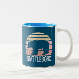 Caneca De Café Em Dois Tons Brattleboro Vermont - Urso Retroativo