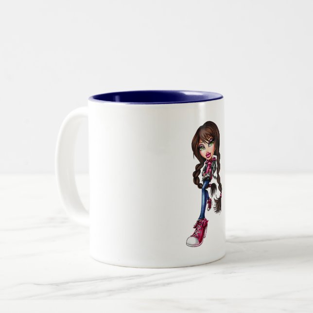 Caneca De Café Em Dois Tons Bratz Coffee Mug (Frente Esquerda)