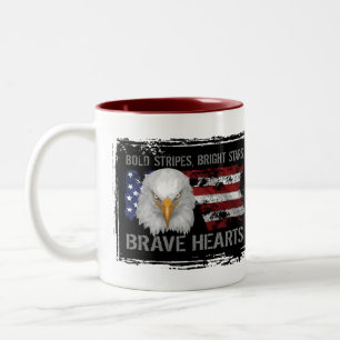 Caneca De Café Em Dois Tons Brave American Hearts