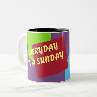 Caneca De Café Em Dois Tons Break Time Mug- Todo dia é domingo