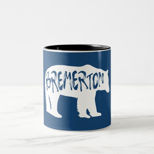 Caneca De Café Em Dois Tons Bremerton Washington Bear (Centro)