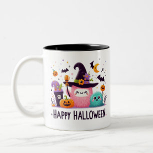 Caneca De Café Em Dois Tons Brew da bruxa- Halloween