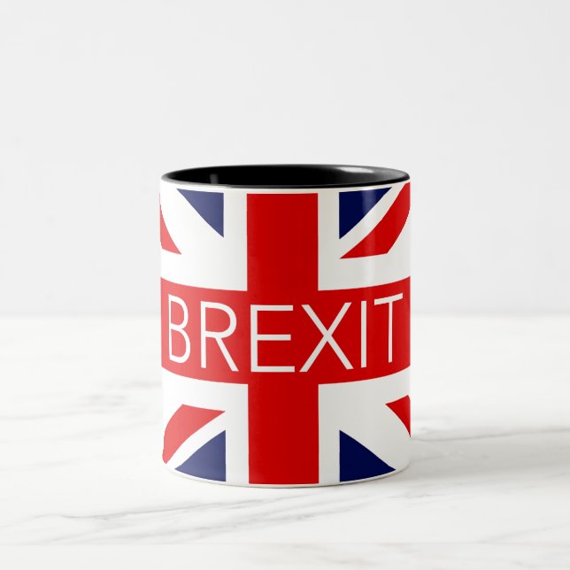 CANECA DE CAFÉ EM DOIS TONS BREXIT UNIÃO JACK - IMAGEM DE ALTA QUALIDADE (Centro)
