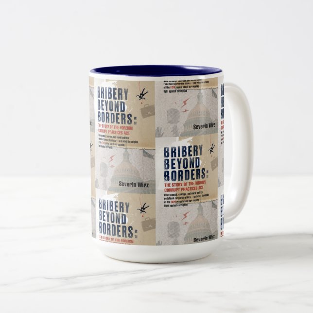 Caneca De Café Em Dois Tons Bribery Beyond Borders Mug (Frente Esquerda)