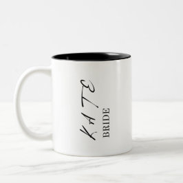Caneca De Café Em Dois Tons Bride, Name Personalized Mug, Names, Weeding