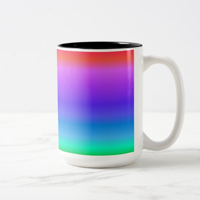 Caneca De Café Em Dois Tons Bright Pastel Rainbow (Direita)