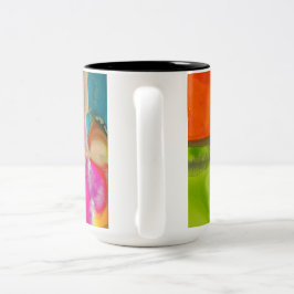 Caneca De Café Em Dois Tons Bright Squares Lovitude Coffee Mug