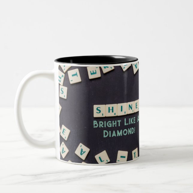 Caneca De Café Em Dois Tons Brilho Brilhante Como Um Diamante - Mug (Esquerda)