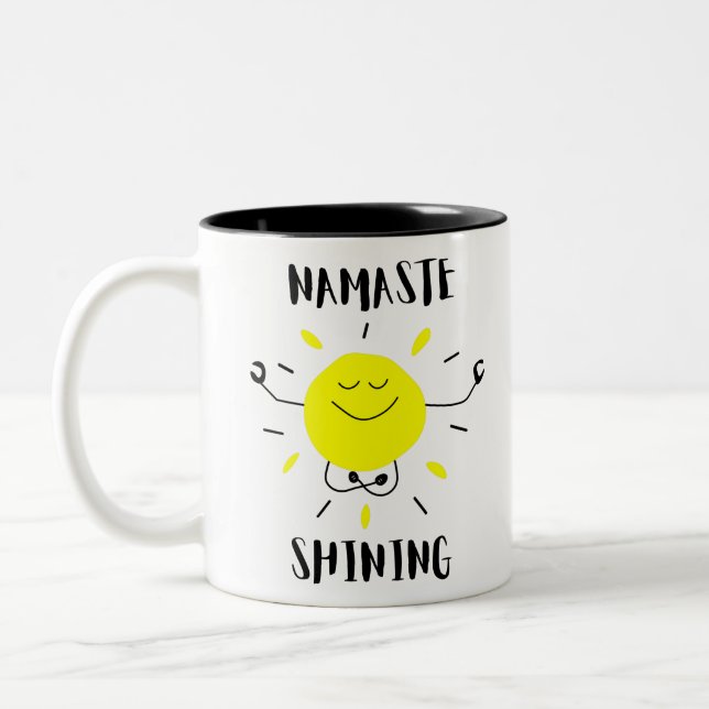 Caneca De Café Em Dois Tons brilho de nome (Esquerda)