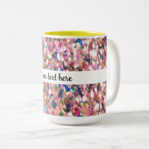 Caneca De Café Em Dois Tons Brilho Rosa