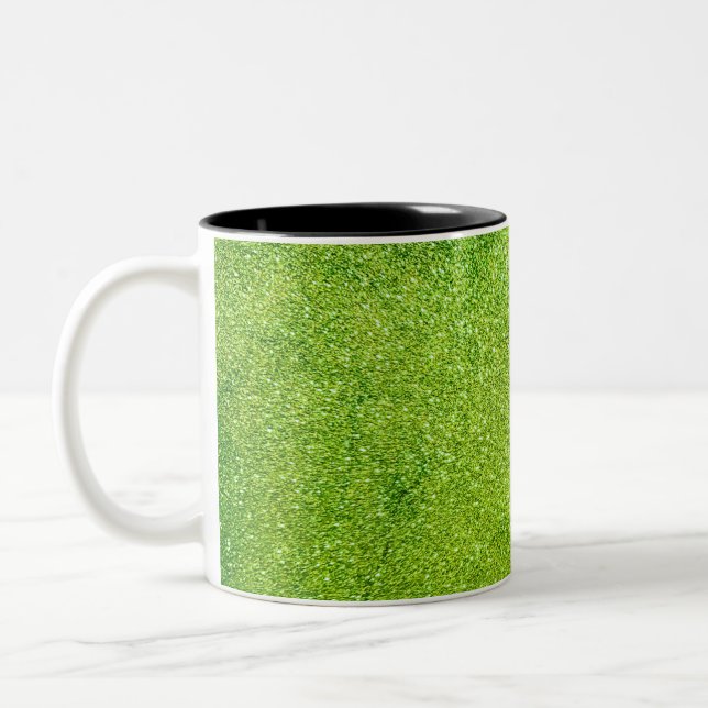 Caneca De Café Em Dois Tons Brilho verde (Esquerda)