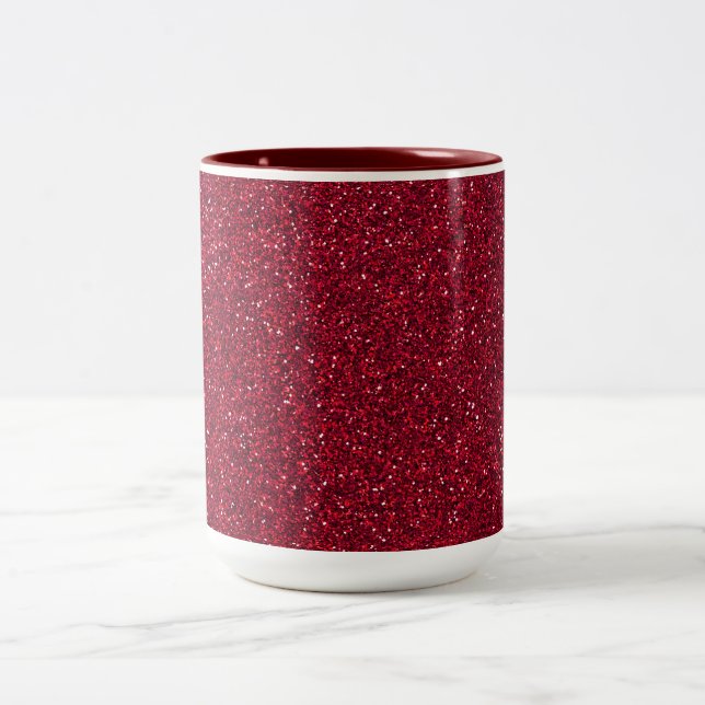 Caneca De Café Em Dois Tons Brilho vermelho (Centro)