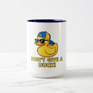 Caneca De Café Em Dois Tons Brincadeira de Pato Sem Importância