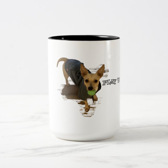 Caneca De Café Em Dois Tons Brincar? (Centro)