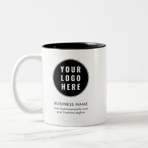 Caneca De Café Em Dois Tons Brindes Promocionais com Logotipo e Slogan Simples