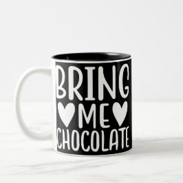 CANECA DE CAFÉ EM DOIS TONS BRING ME CHOCOLATE 