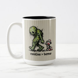 Caneca De Café Em Dois Tons Brinquedo de Macaco de Meia Criatura do Pântano Fo