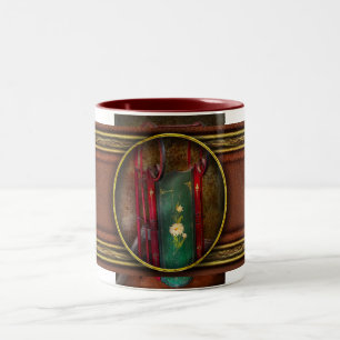 Caneca De Café Em Dois Tons Brinquedo - Trenó - Boas lembranças com meu trenó