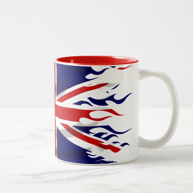 Caneca De Café Em Dois Tons British Flag Coffee Mug (Direita)