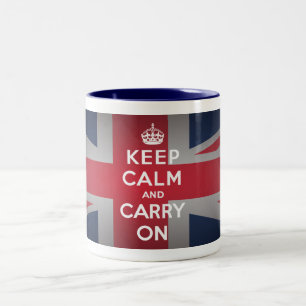 Caneca De Café Em Dois Tons British Keep Calm Carregar
