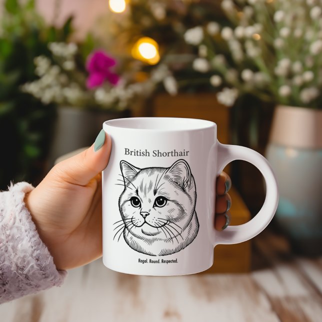 Caneca De Café Em Dois Tons British Shorthair (Criador carregado)