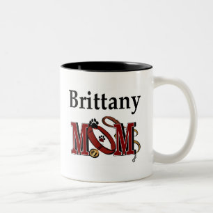 Caneca De Café Em Dois Tons Brittany Dog MOM