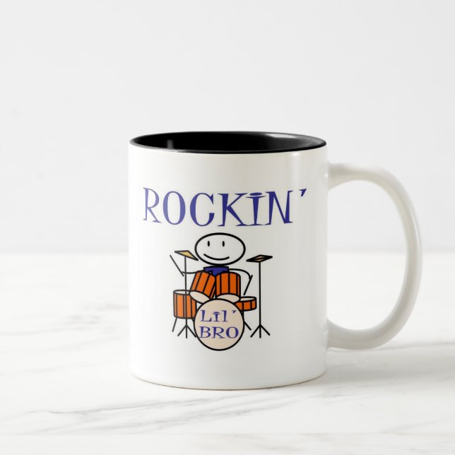 Caneca De Café Em Dois Tons bro do lil do rockin (Direita)