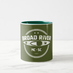 Caneca De Café Em Dois Tons Broad River North Carolina do Sul Kayaking