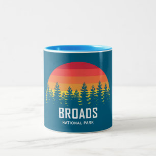 Caneca De Café Em Dois Tons Broads National Park Rainbow Trees