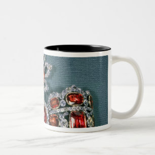 Caneca De Café Em Dois Tons Broche do arco ajustado com brilhante