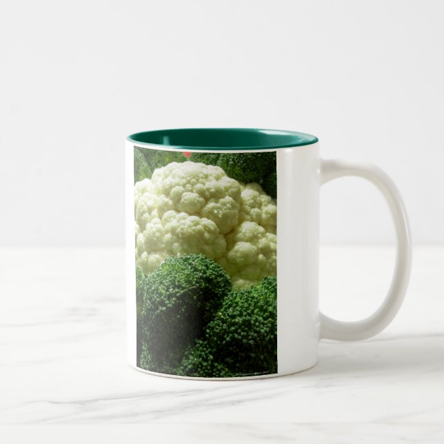 Caneca De Café Em Dois Tons Brocoli e couve-flor (Direita)