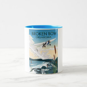Caneca De Café Em Dois Tons Broken Bow Oklahoma